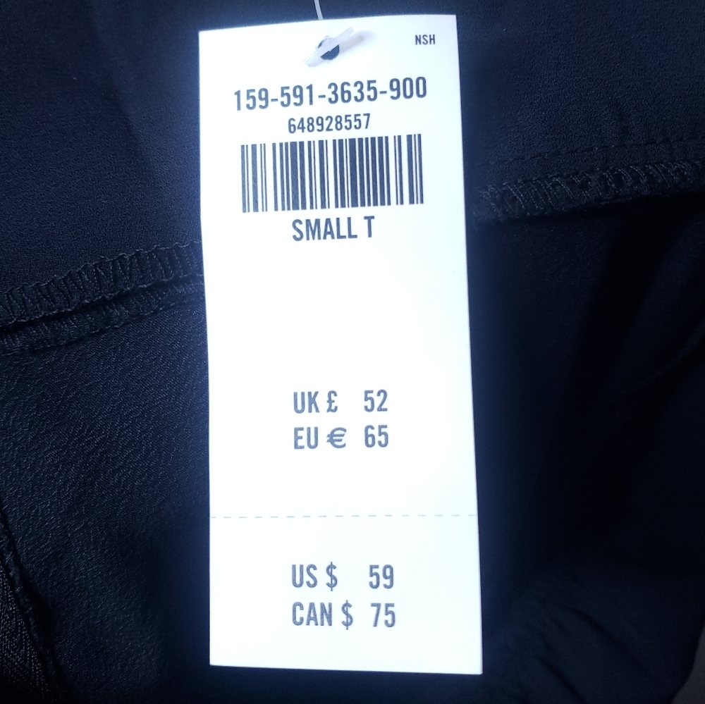 NWT Abercrombie & Fitch V Neck Dress Black Size S T - Picture 13 of 15